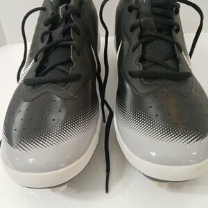 Nike  Alpha Huaraches Varsity 4 Mens‎ Size 14 DJ6516 010 Black And Silver Cleats
